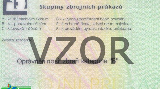 Zbrojní průkaz - vzor